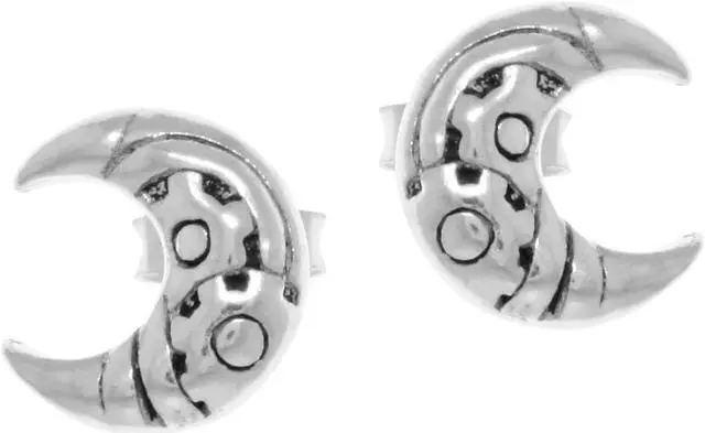 Main image of Jewelry Trends Sterling Silver Petite Crescent Moon Stud Earrings