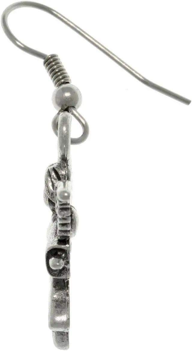 Alt view image 3 of 3 - Jewelry Trends Pewter Heavenly Angel Dangle Earrings - Angel Wings Jewelry