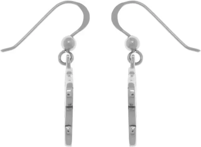 Alt view image 3 of 3 - Jewelry Trends Sterling Silver Celtic Irish Clonmacnoise Cross Dangle Earrings