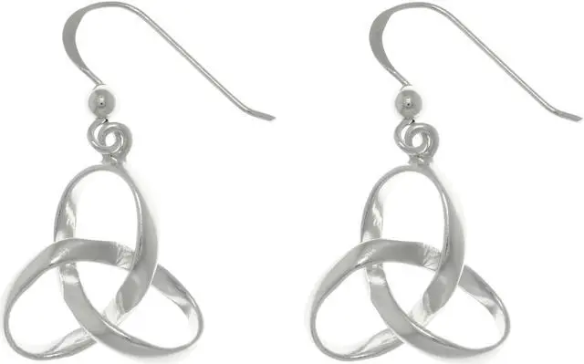 Main image of Jewelry Trends Sterling Silver Celtic Trinity Knot Dangle Earrings