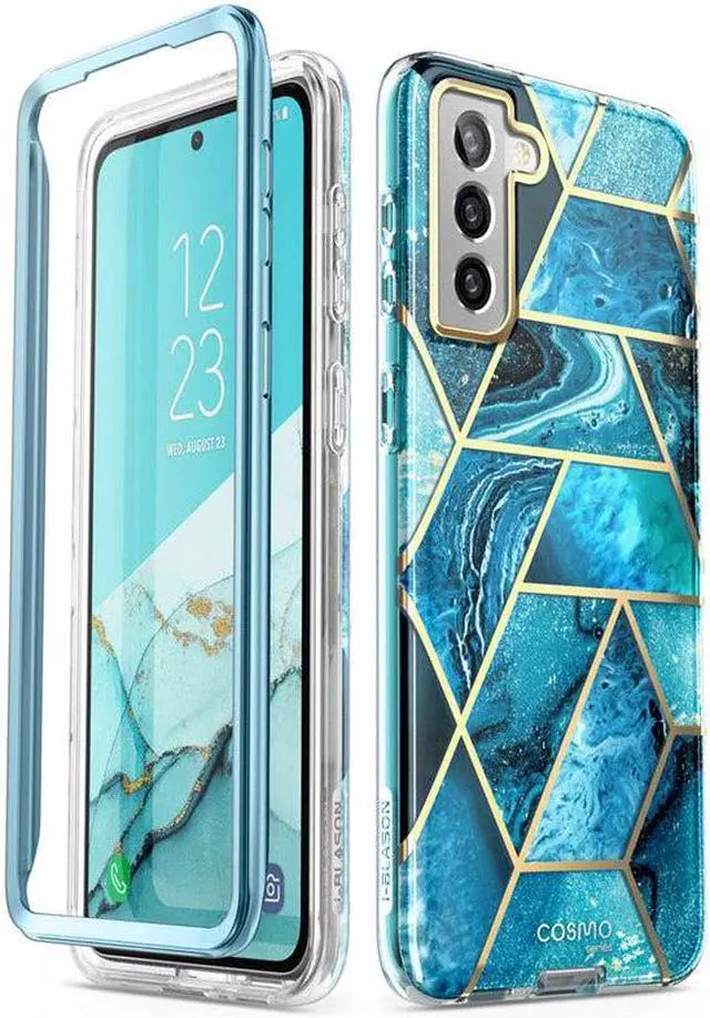 Alt view image 6 of 6 - i-Blason Cosmo Series Case for Samsung Galaxy S21 5G (2021 Release), Slim Stylish Protective Bumper Case Without Built-in Screen Protector, Blue, 6.2"