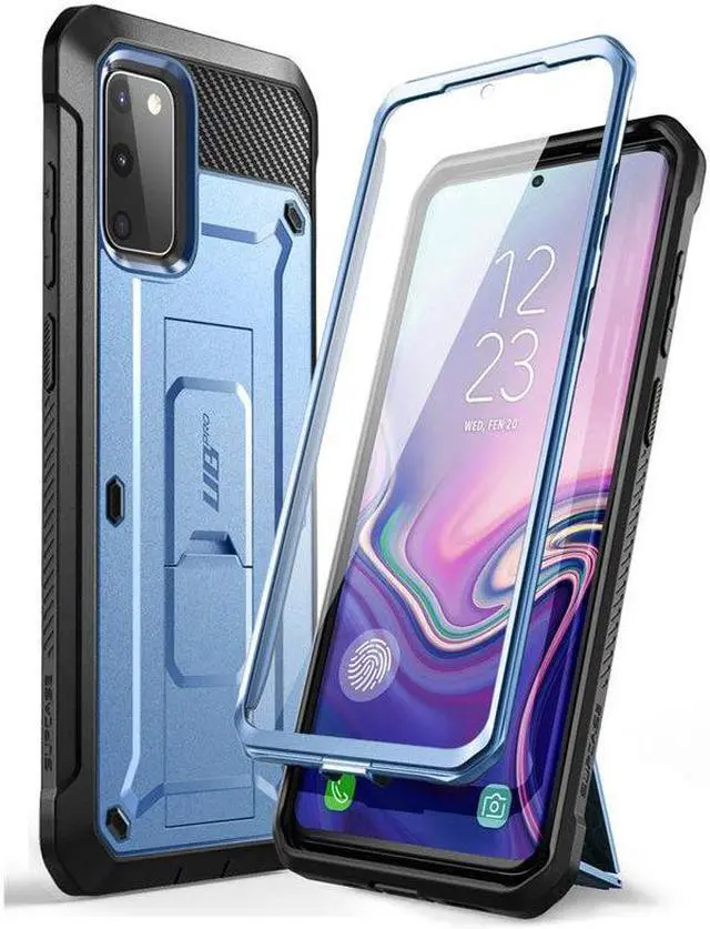 Alt view image 8 of 8 - Unicorn Beetle Pro Series Designed for Samsung Galaxy S20 FE 5G Case (2020 Release), Full-Body Dual Layer Rugged Holster & Kickstand Case with Built-in Screen Protector (Blue)