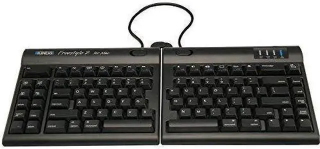 Alt view image 2 of 6 - Kinesis Freestyle2 Keyboard for Mac, Us English Legending, Black, 9 Inch Maximum - KB800HMB-US