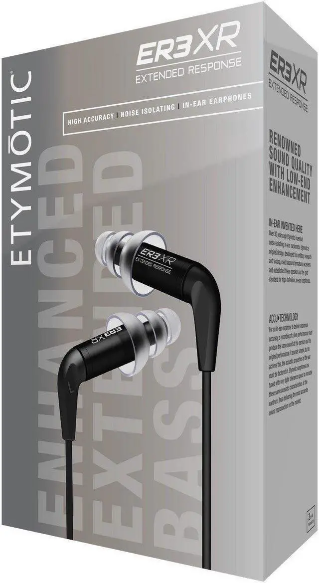 Main image of Etymotic Research ER3XR Extended Response In-Ear Headphones (Black)