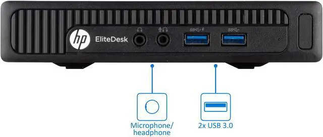 Alt view image 2 of 11 - HP EliteDesk 800 G1 Mini Desktop, Intel Quad-Core i5-4590T Upto 3.0GHz, 8GB RAM, 256GB SSD, DisplayPort, VGA, LAN, Wi-Fi, Bluetooth, Windows 10 Pro