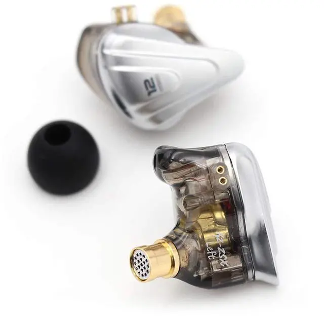 Alt view image 2 of 7 - KZ ZSX 5BA+1DD 6 Driver Hybrid in-Ear HiFi Earphones with Zinc Alloy Faceplate, Recessed 2 Pin Detachable Cable for Audiophile Musician (Without Mic, Black)