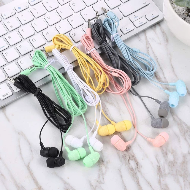 Alt view image 7 of 7 - Kids Earbuds Bulk 200 Pack Macaron Colors Mixed, Durable Earphones in-Ear Headphones Perfect for Schools Classroom Students Teens Children Gift and Adult