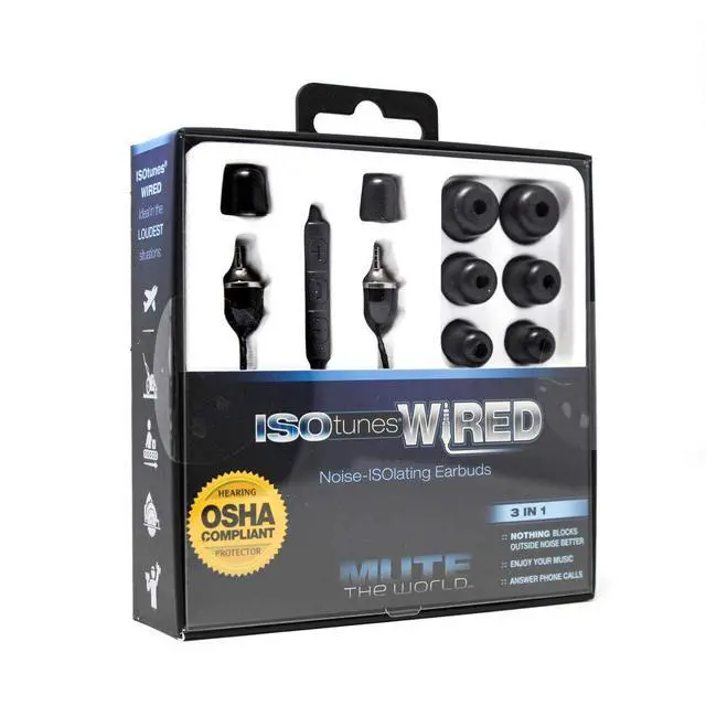 Alt view image 7 of 7 - Wired Hearing Protection Headphones, OSHA Compliant Work Earbuds