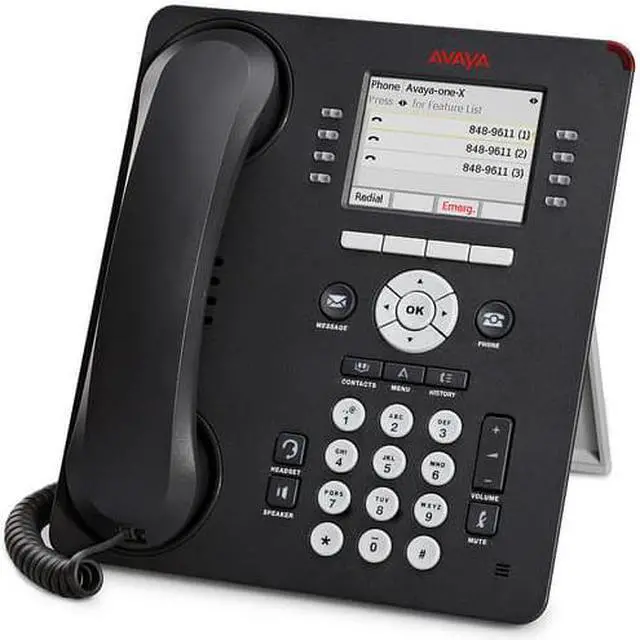 Alt view image 2 of 3 - Avaya 700480593 One-X 9611G IP Phone - Desktop, Wall Mountable