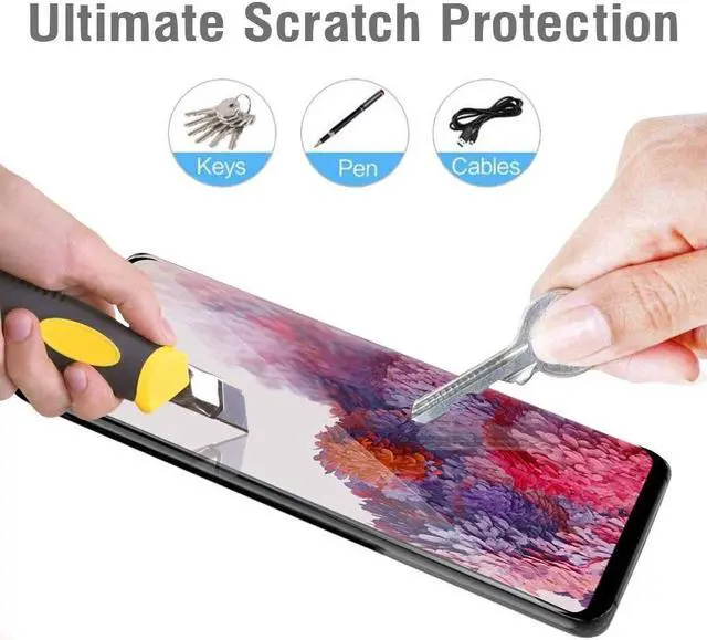 Alt view image 4 of 7 - Teckroot Galaxy S20 Screen Protector | Tempered Glass Full Coverage Screen Guard | Scratch Resistant Edge Protection for Samsung Galaxy S20 | 2 Pack