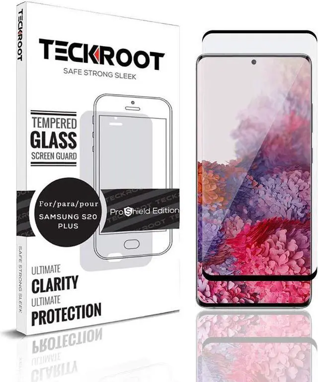 Main image of Teckroot Galaxy S20 Screen Protector | Tempered Glass Full Coverage Screen Guard | Scratch Resistant Edge Protection for Samsung Galaxy S20 | 2 Pack