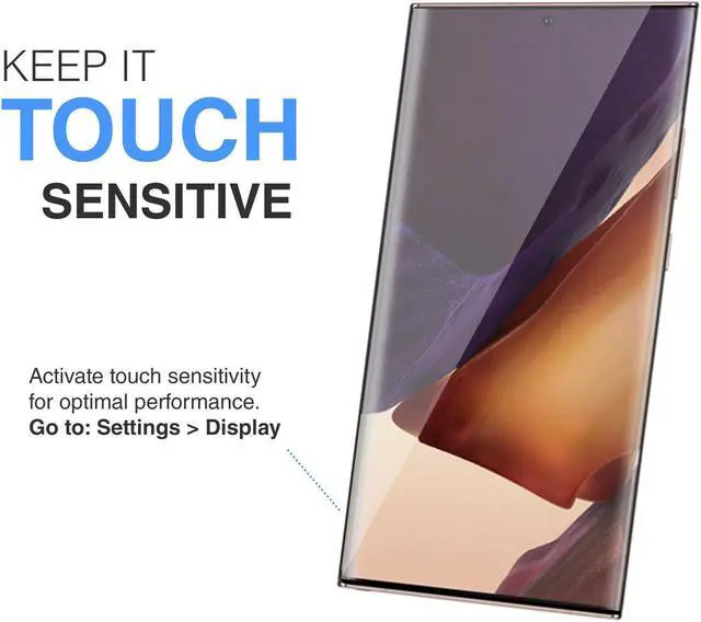 Alt view image 3 of 7 - Teckroot 2 Pack HD Galaxy Note 20 Ultra Screen Protector, [Fingerprint ID Enabled] [3D Full Edge Covered] [9H Hardness] Case Friendly Glass Protector,For Samsung Galaxy Note 20 Ultra 5G (6.9")