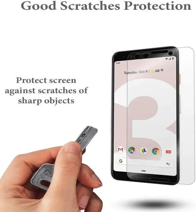 Alt view image 7 of 7 - Teckroot 3 Pack of Screen Protector for Google Pixel 4A Tempered Glass Film [Easy to Apply] [Ultra-Thin] [Anti-Scratch] [No Bubbles] Full Coverage Clear Film