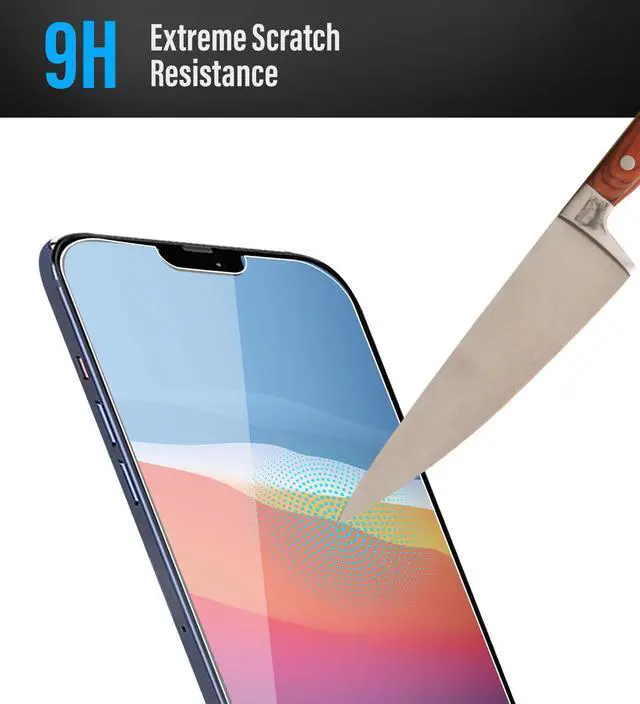 Alt view image 2 of 7 - Teckroot 3 Pack of Glass Screen Protector for Apple iPhone 12 Tempered Glass Screen Protector Display Anti Scratch Advanced HD Clarity Work Most Case
