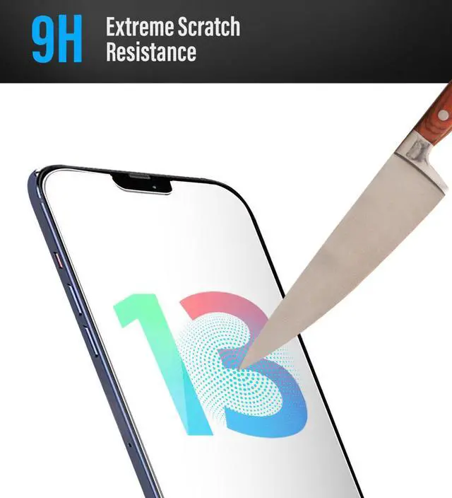Alt view image 5 of 7 - Teckroot iPhone 13 Screen Protector | Tempered Glass Full Coverage Screen Guard | Scratch Resistant Edge Protection for Apple iPhone 13 | 3 Pack