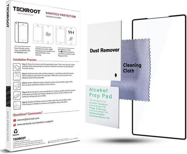Alt view image 7 of 7 - Teckroot Pixel 6 Pro Screen Protector | Tempered Glass Full Coverage Screen Guard | ( FingerPrint Not Compatible )Scratch Resistant Edge Protection for Google Pixel 6 Pro | 2 Pack
