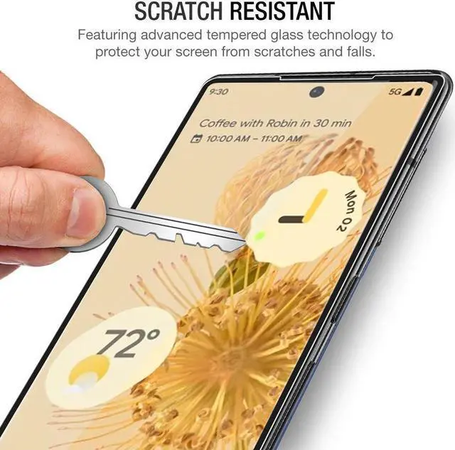 Alt view image 5 of 7 - Teckroot Pixel 6 Pro Screen Protector | Tempered Glass Full Coverage Screen Guard | ( FingerPrint Not Compatible )Scratch Resistant Edge Protection for Google Pixel 6 Pro | 2 Pack