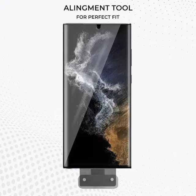 Alt view image 5 of 7 - Teckroot Screen Protector For Samsung Galaxy S22 Ultra | Glastic | Support Fingerprint Unlock, Case Friendly | Full Glue | Full Coverage Screen Guard | Not Glass | Scratch Resistant Edge Protection