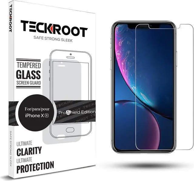 Main image of TeckRoot iPhone XR [3 PACK] Tempered Glass Screen Protector ProShield Edition Full Screen] [High Definition] [Bubble Free] [Anti-Scratches] [Easy to Install]