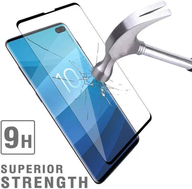 Alt view image 3 of 7 - TeckRoot Galaxy S10 Plus Screen Protector | Tempered Glass Full Coverage Screen Guard | Scratch Resistant Edge Protection for Samsung Galaxy s10 Plus | 3 Pack