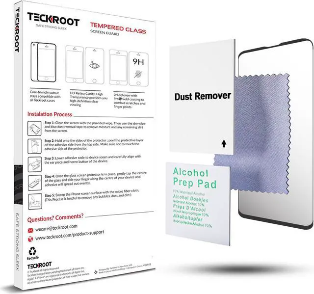 Alt view image 7 of 7 - TeckRoot Galaxy S10 Plus Screen Protector | Tempered Glass Full Coverage Screen Guard | Scratch Resistant Edge Protection for Samsung Galaxy s10 Plus | 3 Pack