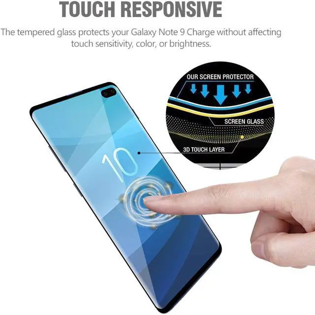 Alt view image 6 of 7 - TeckRoot Galaxy S10 Plus Screen Protector | Tempered Glass Full Coverage Screen Guard | Scratch Resistant Edge Protection for Samsung Galaxy s10 Plus | 3 Pack