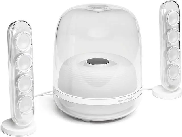 Alt view image 8 of 9 - Harman Kardon SoundSticks IV Bluetooth Speaker System (White)