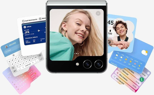 Alt view image 6 of 7 - SAMSUNG Galaxy Z Flip 5 F7310 Foldable Design, 5G Single Sim 256GB 8GB RAM Factory Unlocked for Any Carrier, Global - Grey