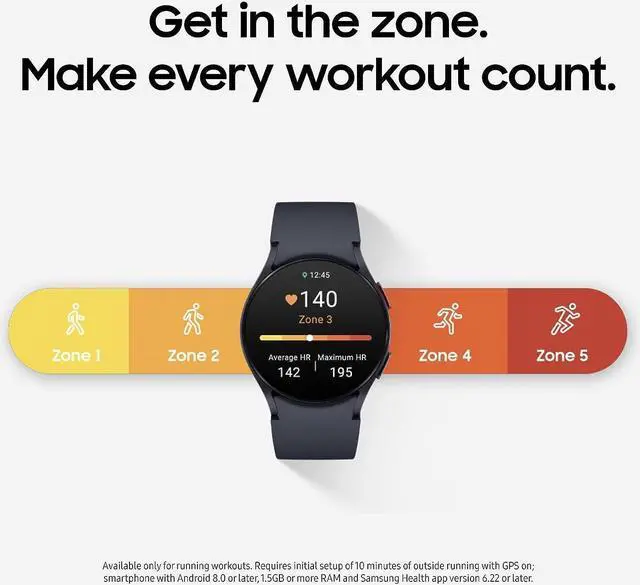 Alt view image 7 of 7 - Samsung Galaxy Watch 6 40mm Aluminum Smartwatch w/ Fitness Tracker, Heart Monitor, BIA Sensor, Advanced Sleep Coaching, Bluetooth  Graphite