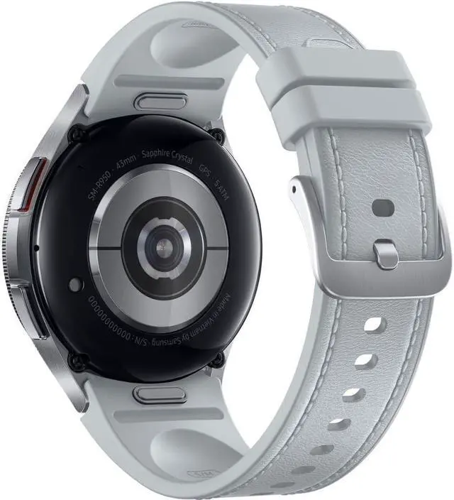 Alt view image 4 of 6 - Samsung Galaxy Watch 6 Classic 47mm Stainless-Steel Smartwatch w/ Fitness Tracker, Heart Monitor, BIA Sensor, Bluetooth  Silver