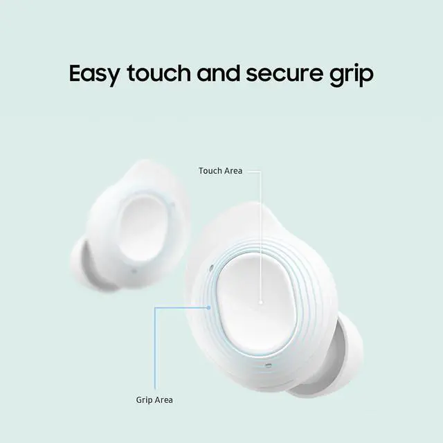 Alt view image 5 of 13 - Samsung Galaxy Buds FE True Wireless Bluetooth Earbuds SM-R400NZWAXAR - White