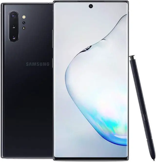 Main image of Samsung Galaxy Note 10 Plus (SM-N975F) Single SIM, 256GB, 6.8", 12GB RAM, GSM, Factory Unlocked LTE Smartphone, International Version - Aura Black