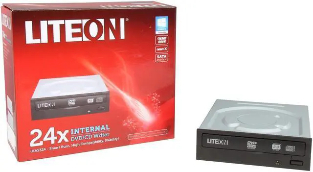 Alt view image 5 of 5 - LITE-ON 24X DVD Writer Internal 24X DVD+R 8X DVD+RW 12X DVD+R DL 24X DVD-R 6X DVD-RW 16X DVD-ROM 48X CD-R 32X CD-RW 48X CD-ROM SATA Model ihas324-07