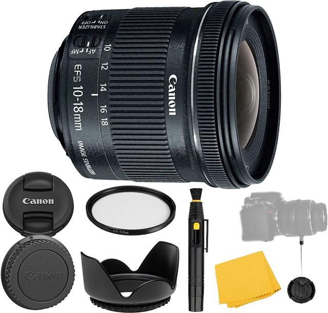 Canon EF-S 10-18mm f/4.5-5.6 is STM Lens + UV Filter + Flower