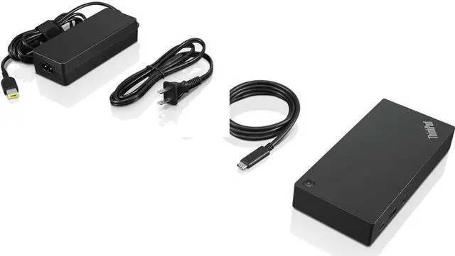 Alt view image 2 of 2 - Lenovo ThinkPad USB Type-C Dock Gen 2 (40AS0090US) + ZoomSpeed HDMI Cable (with Ethernet) + ZoomSpeed DisplayPort Cable + AOM Starter Bundle