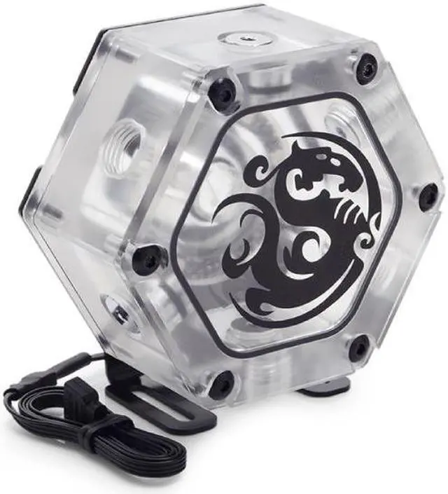 Main image of Bitspower Water Tank Hexagon 34 With Digital RGB, Clear