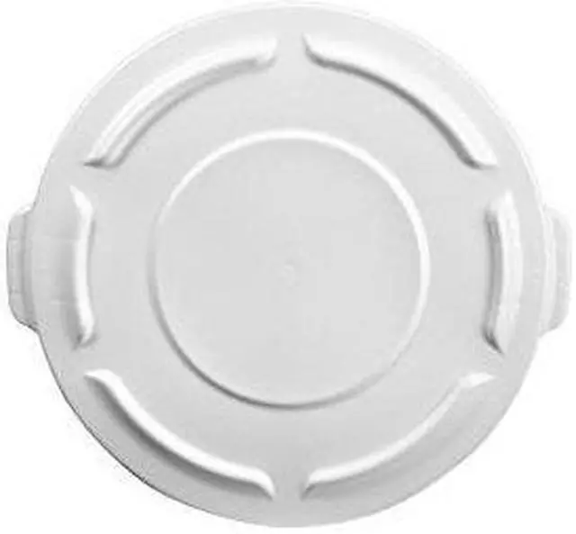 Main image of RUBBERMAID FG261960WHT Brute Trash Can Top,Flat,Snap-On Closure,White