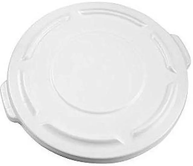 Alt view image 2 of 8 - RUBBERMAID FG261960WHT Brute Trash Can Top,Flat,Snap-On Closure,White