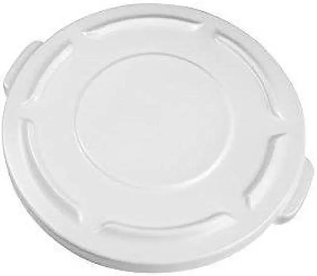 Alt view image 3 of 8 - RUBBERMAID FG261960WHT Brute Trash Can Top,Flat,Snap-On Closure,White