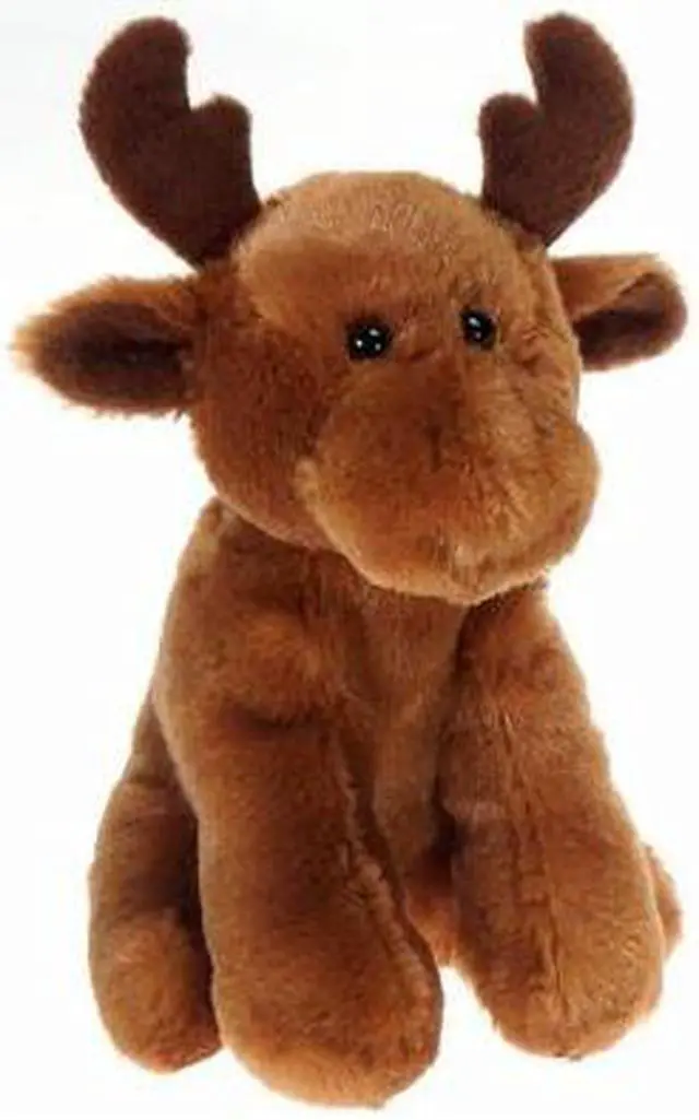 Main image of Fiesta Toys Melly The Mini Moose Stuffed Animal Lil Buddies Beanbag Toy 6" Tiny Plush