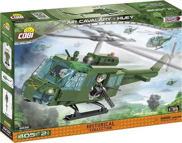 Alt view image 5 of 6 - COBI Small Army Air Cavalry - Huey Vietnam Helicopter Building Block Set # 2232
