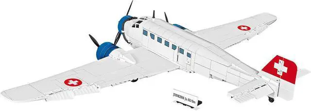 Alt view image 4 of 7 - COBI Small Army JUNKERS JU-52 3M Red Cross Plane Model Building Block Set # 5711