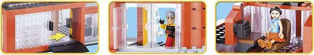 Alt view image 5 of 5 - COBI Action Town Fire Station - Building Block Firefighter Play Set # 1466