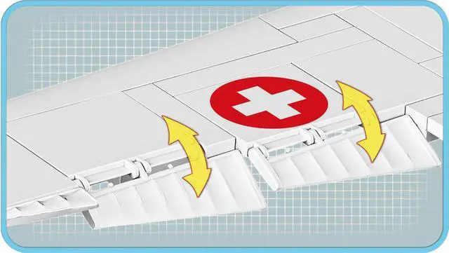 Alt view image 7 of 7 - COBI Small Army JUNKERS JU-52 3M Red Cross Plane Model Building Block Set # 5711