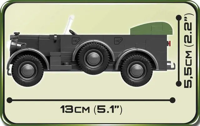 Alt view image 4 of 7 - COBI Historical Collection German 1937 Horch 901 (Kfz.15) Off-Road Car Model Building Block Set #2405