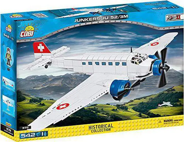 Main image of COBI Small Army JUNKERS JU-52 3M Red Cross Plane Model Building Block Set # 5711