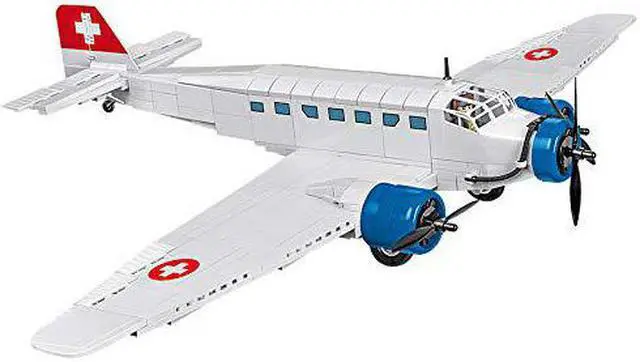 Alt view image 3 of 7 - COBI Small Army JUNKERS JU-52 3M Red Cross Plane Model Building Block Set # 5711