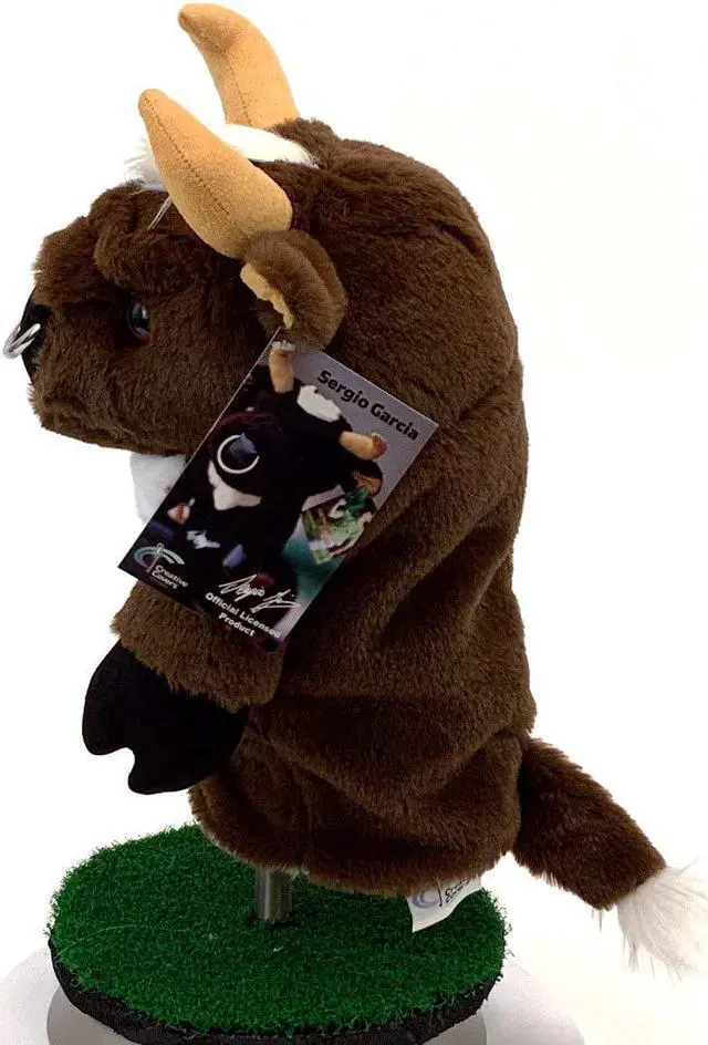 Alt view image 4 of 5 - Creative Covers PGA Sergio Garcia Brown Spanish Bull Golf Club Head Cover, Novelty Plush Headcovers, For Woods And Drivers