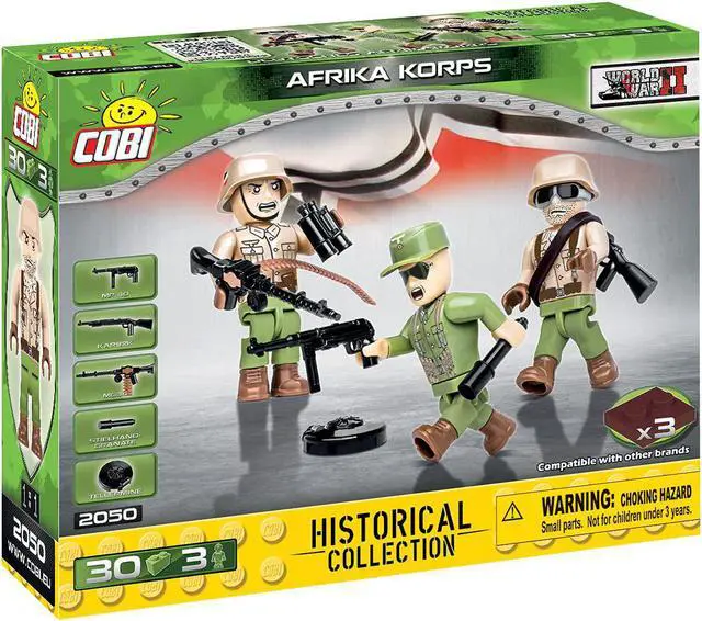 Alt view image 2 of 3 - COBI TOYS World War II German Army Afrika Korps WW2 Soldier Figures - Model Interlocking Building Block Set # 2050