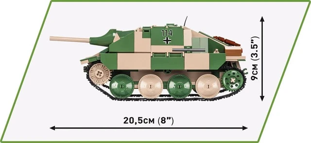 Alt view image 4 of 7 - COBI TOYS World War II Jagdpanzer 38 Sd.Kfz. 138/2 Hetzer Tank - Model WW2 Interlocking Building Block Set # 2558